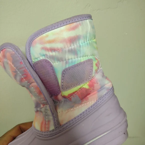 Children's Place Girls Purple/Pink Snow Boots Size 6 - Picture 4 of 10
